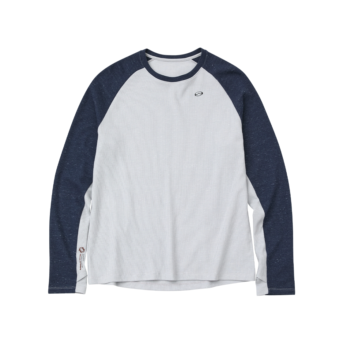 O-WCMAL26Z84404 MIM Two-Tone Waffle Long Sleeve_Grey