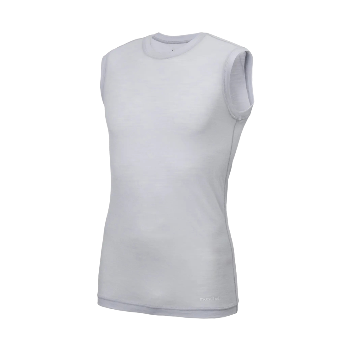 1107861 Montbell Super Merino Wool Light Weight Sleeveless Shirt Light Gray
