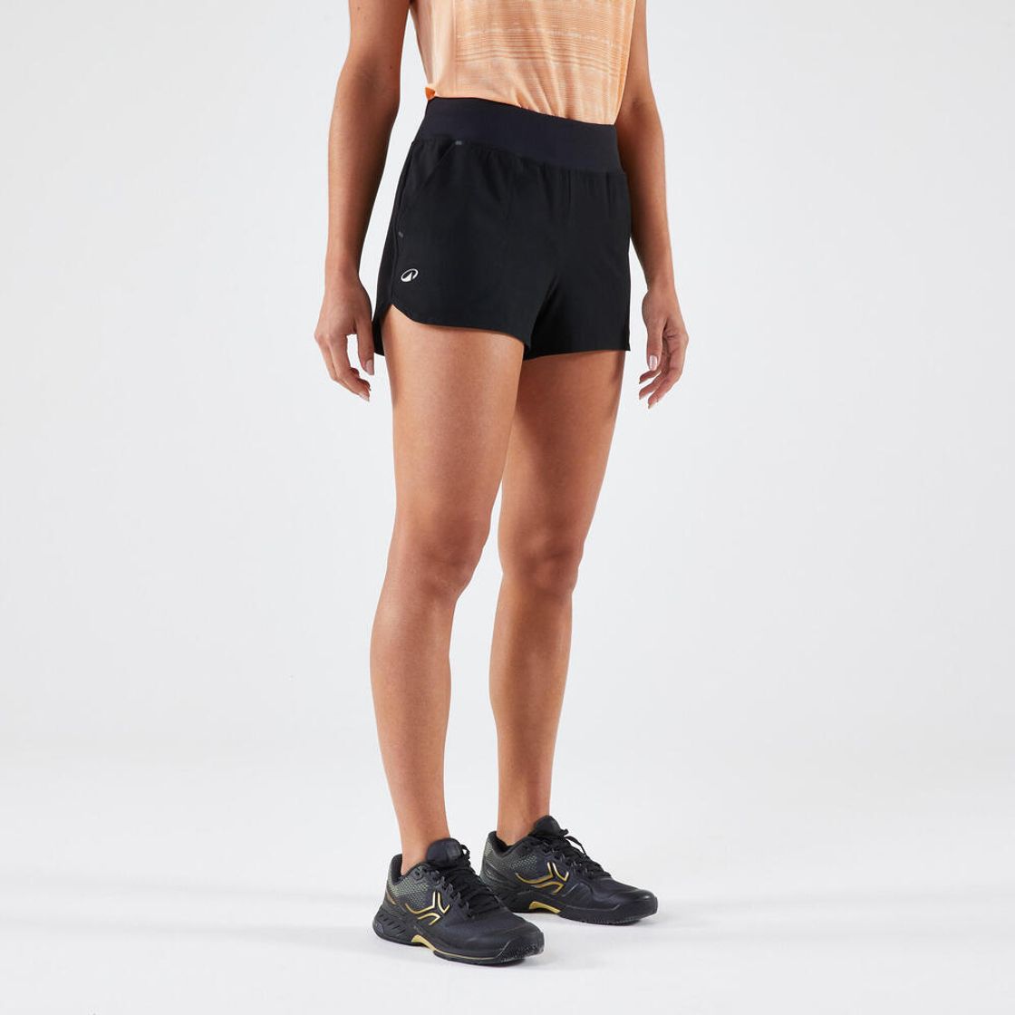 데카트론 여성 2부 테니스 경량 반바지 드라이 스모크 블랙(Decathlon Women's Lightweight Tennis Shorts Dry Smoke Black) - 2