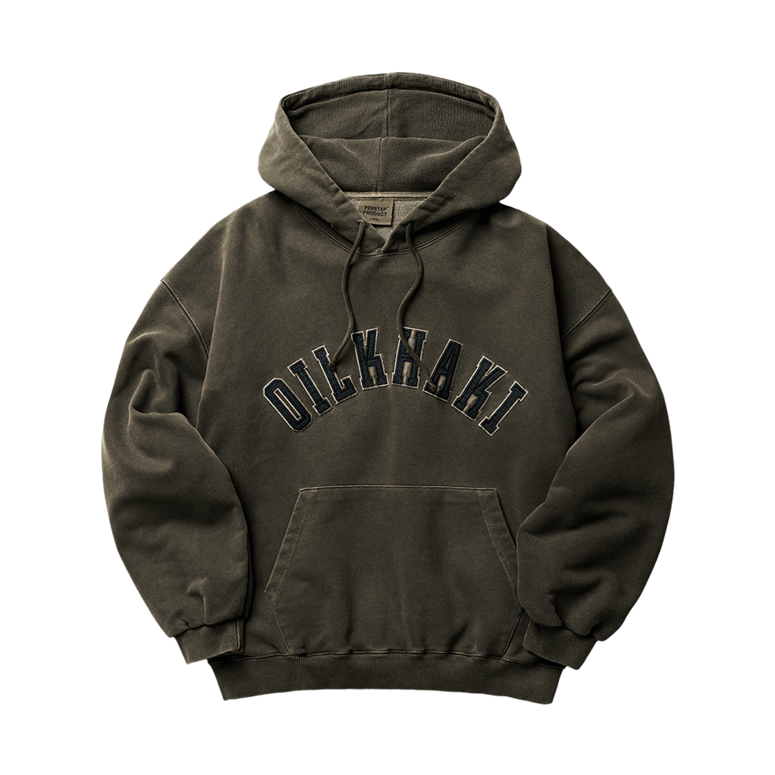 SMHD4676_Mossgreen_291 PERSTEP Oil Khaki Pigment Hoodie Mossgreen SMHD4676