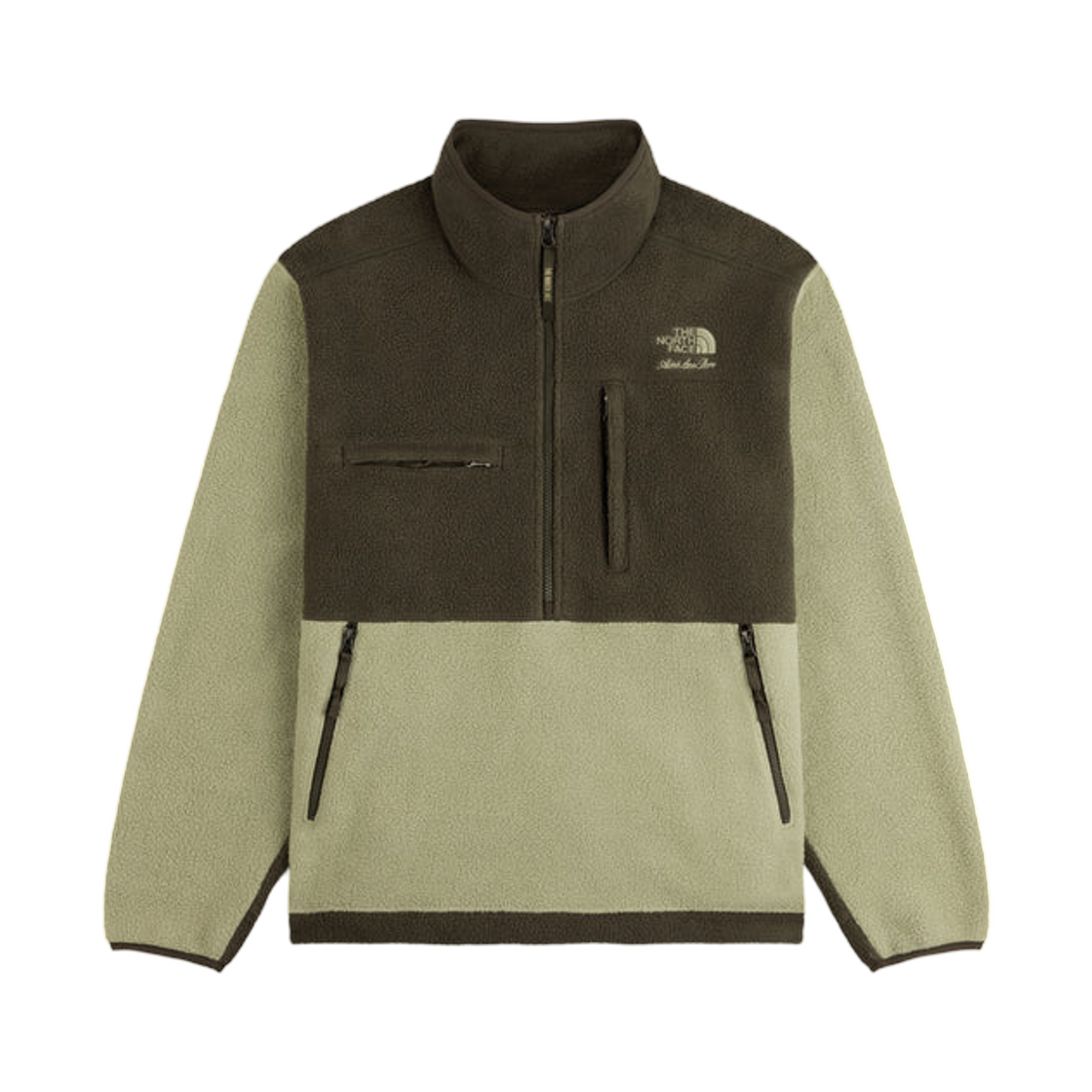 에메 레온 도르 x 노스페이스 95 데날리 하프집 플리스 풀오버 티 그린(Aime Leon Dore x The North Face '95 Denali Half-Zip Fleece Pullover Tea Green)