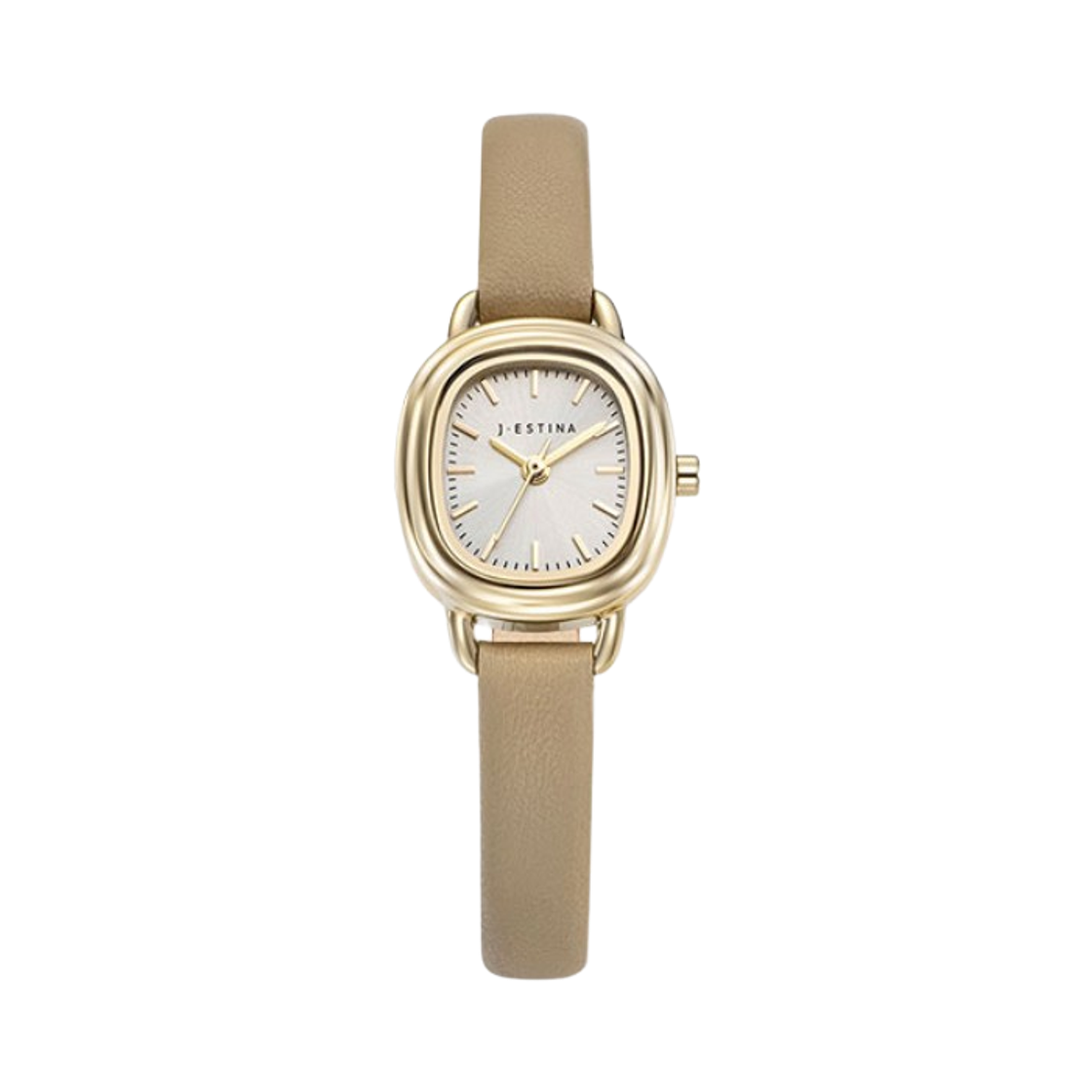 JWM1LE4BS403GOBE0 Jestina Amico 라운드 가죽 시계 - 베이지 (Jwm1Le4Bs403Gobe0)