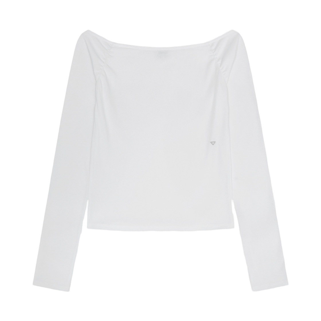 V0726-TP14 Verish EASE FIT Off Shoulder Long Sleeve T-Shirt White