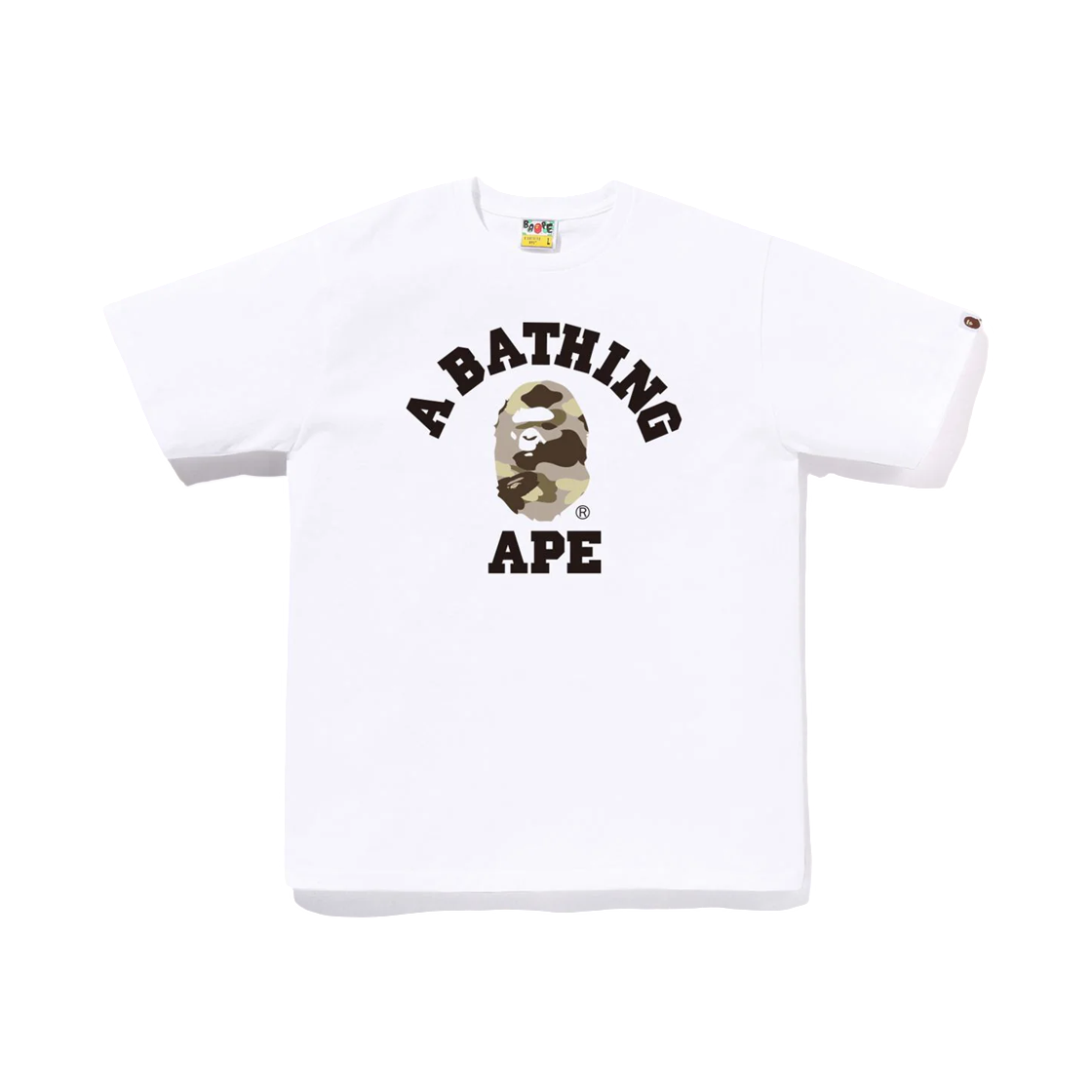 - BAPE Color Camo College T-Shirt White Brown