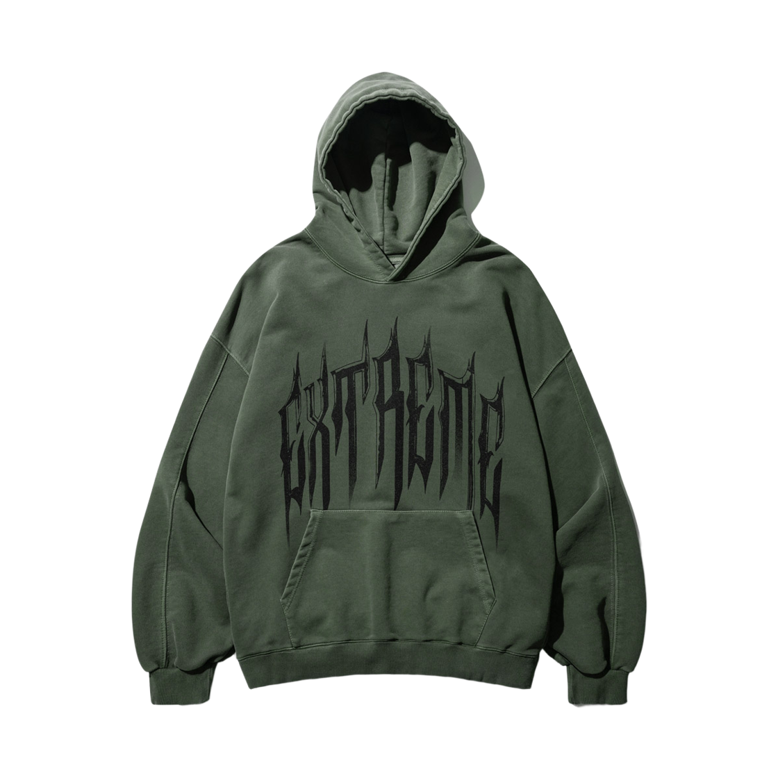 KMHD6729_Khaki_291 EZKATON Thunder Pigment Hoodie Khaki KMHD6729