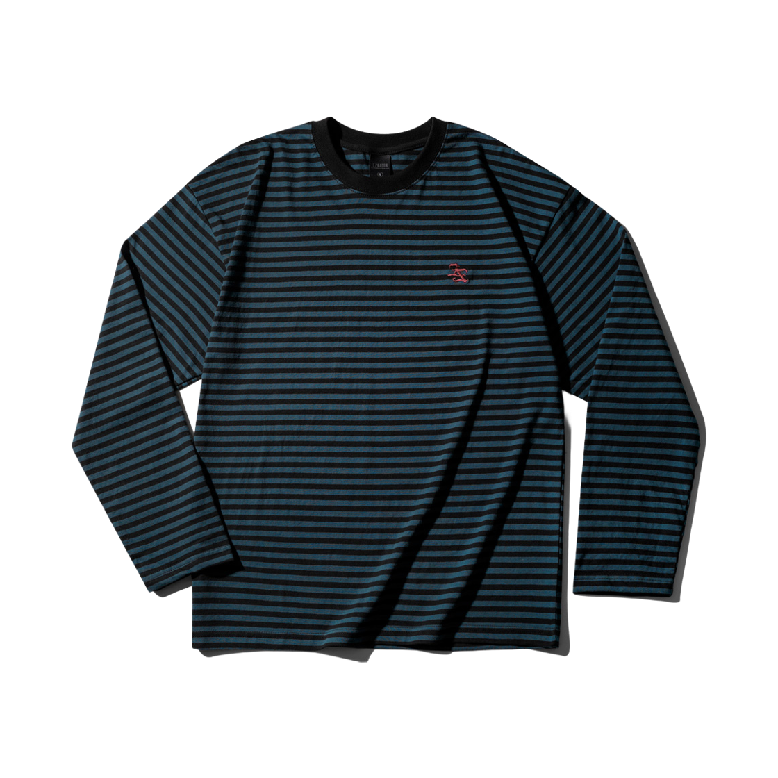 KMLT6850_Blue_29 EZKATON Rhythm Stripe Long Sleeve Blue KMLT6850