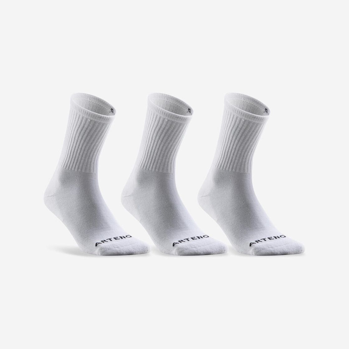 데카트론 라켓 스포츠 장목 양말 3켤레 RS100 울트라 화이트(Decathlon Racket Sports Crew Socks 3 Pairs RS100 Ultra White) - 2