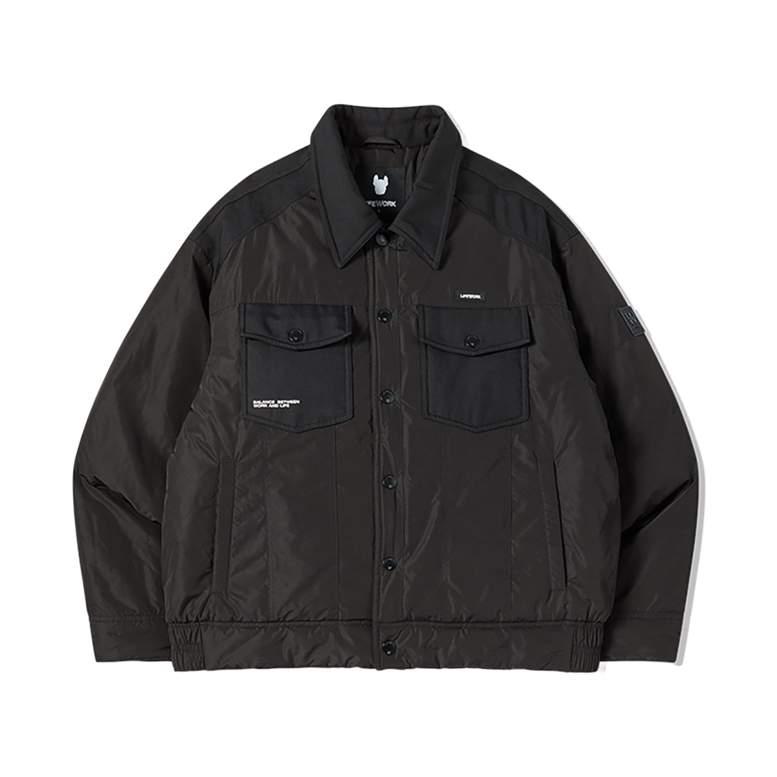 라이프워크 컬러블럭 트러커 패딩 점퍼_LW254JP342(Lifework Color Block Trucker Padded Jumper_LW254JP342) - 3