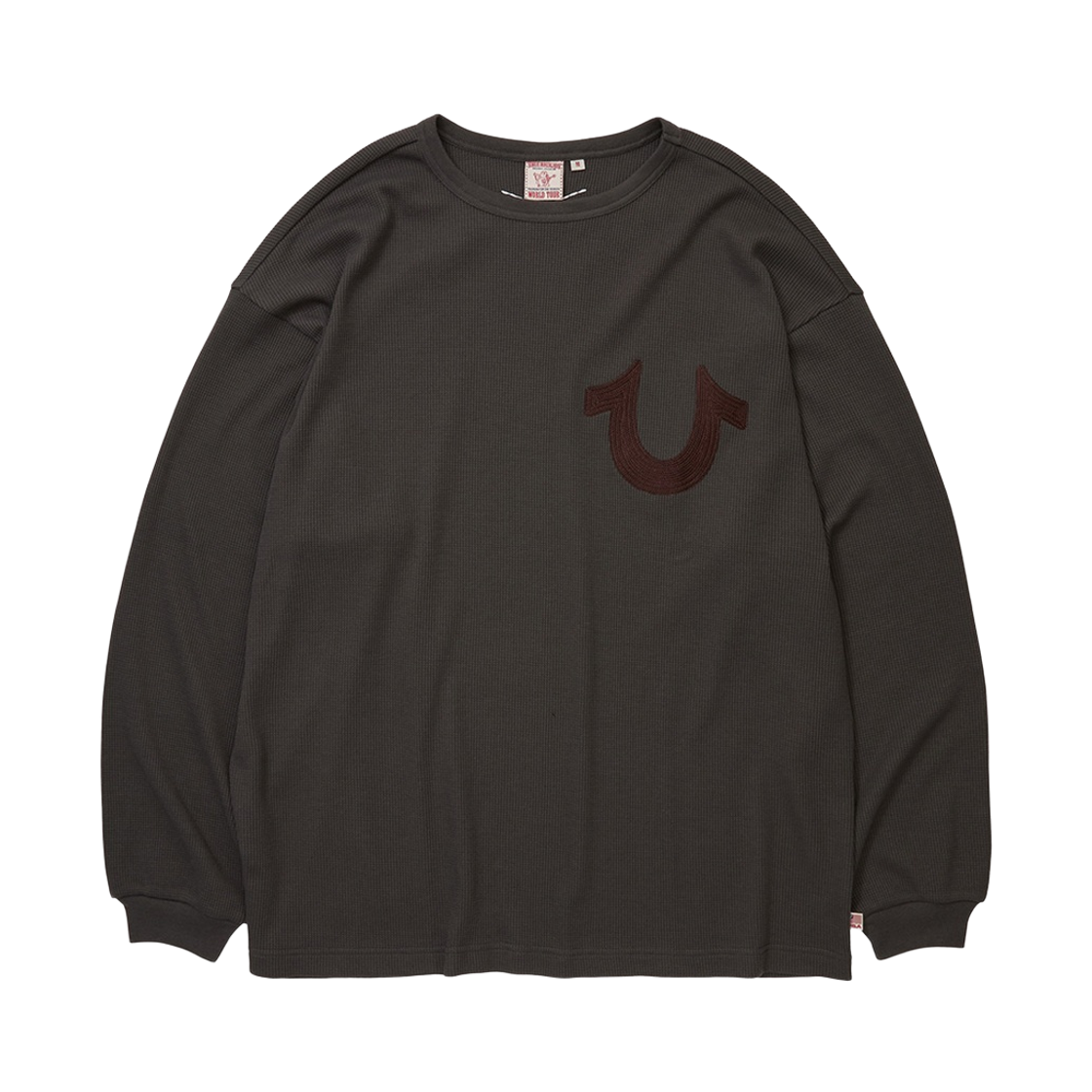 트루릴리젼 빅 홀스슈 와플 롱슬리브 - 카키(True Religion Big Horseshoe Waffle Long Sleeve - Khaki)