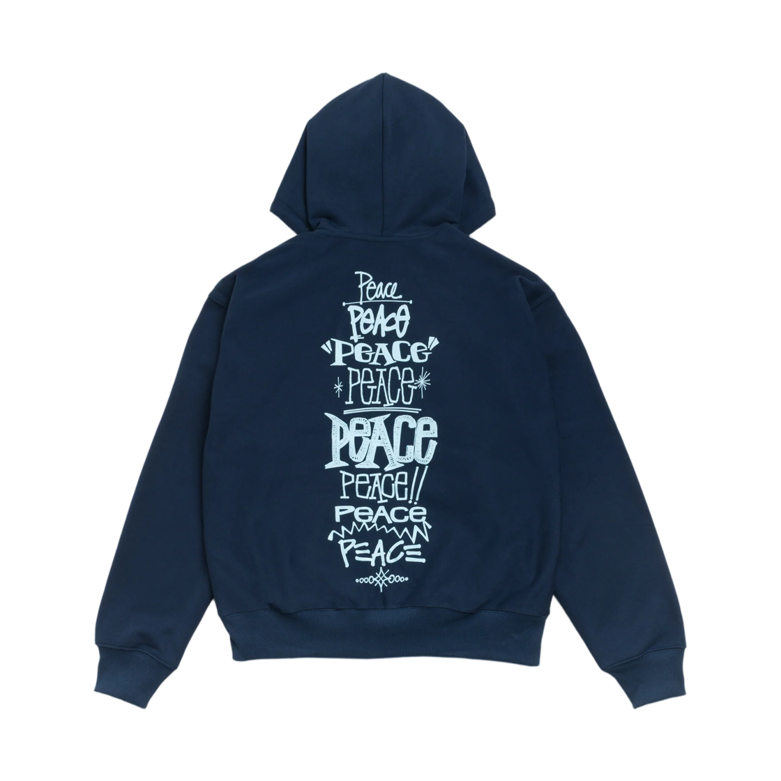 1975203 Stussy Peace Increased Zip Hoodie Navy