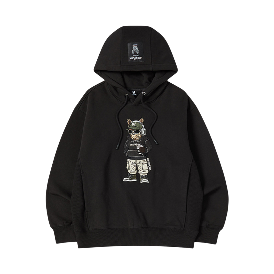 LW254HD116 Lifework Headset Hipdog Fleece Hoodie T-shirt_LW254HD116