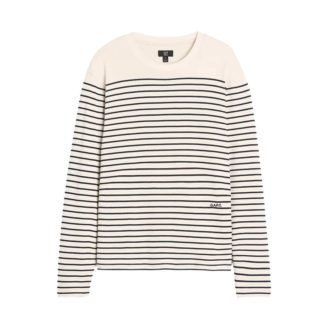(W) 갭 x 아페쎄 스트라이프 티셔츠 오프 화이트((W) Gap x A.P.C. Stripe T-Shirt Off White) - 1