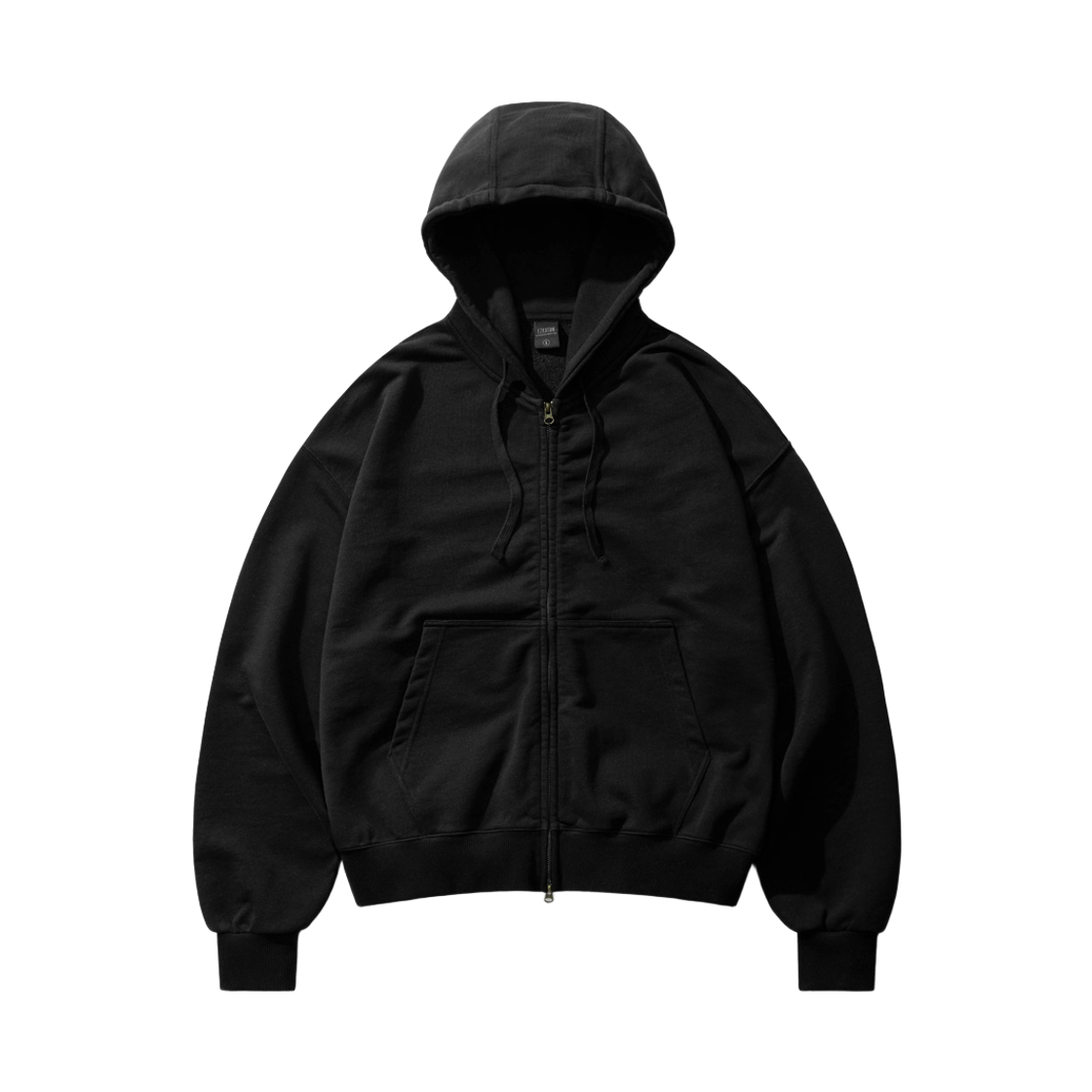 MMOT6762_Black_29 EZKATON Easy Crop Pigment Hood Zip-up Black MMOT6762