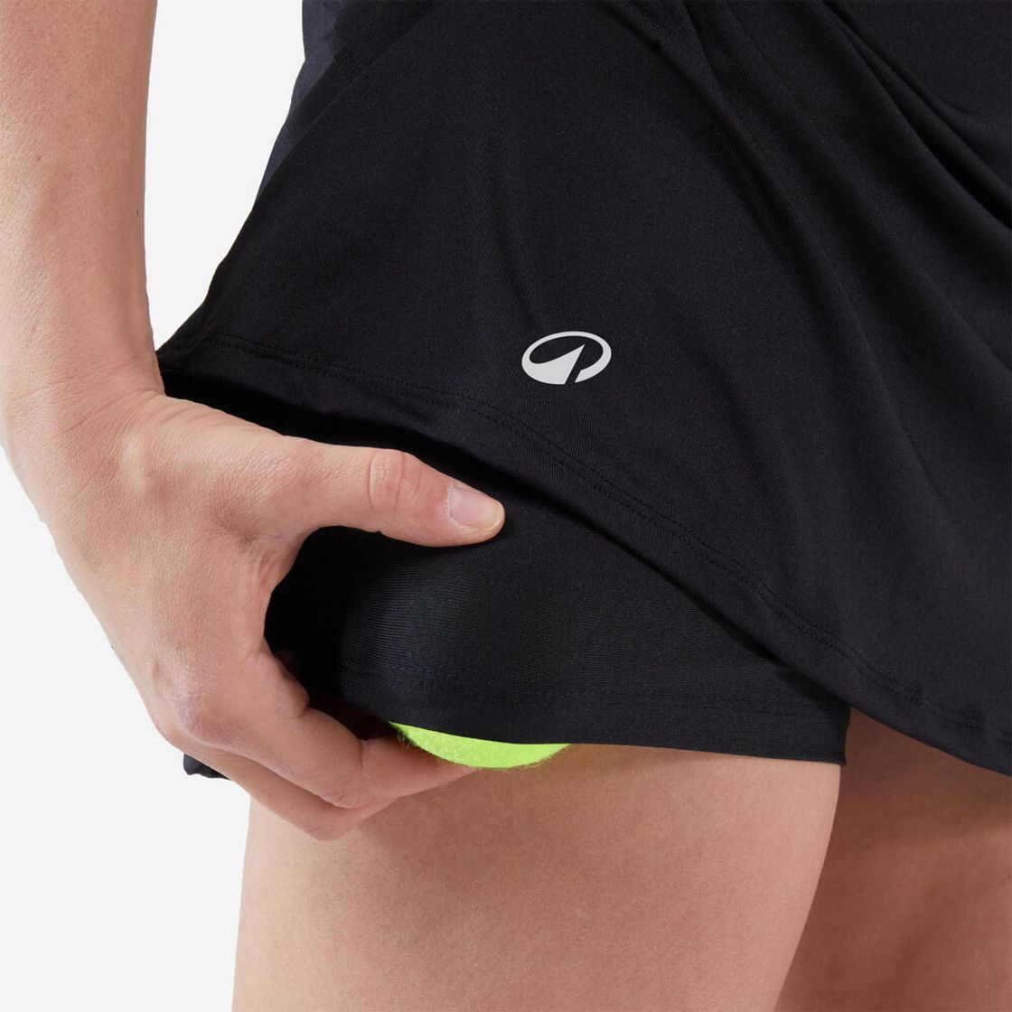 데카트론 여성 테니스 스커트 에센셜 100 스모크 블랙(Decathlon Women's Tennis Skirt Essential 100 Smoke Black) - 4