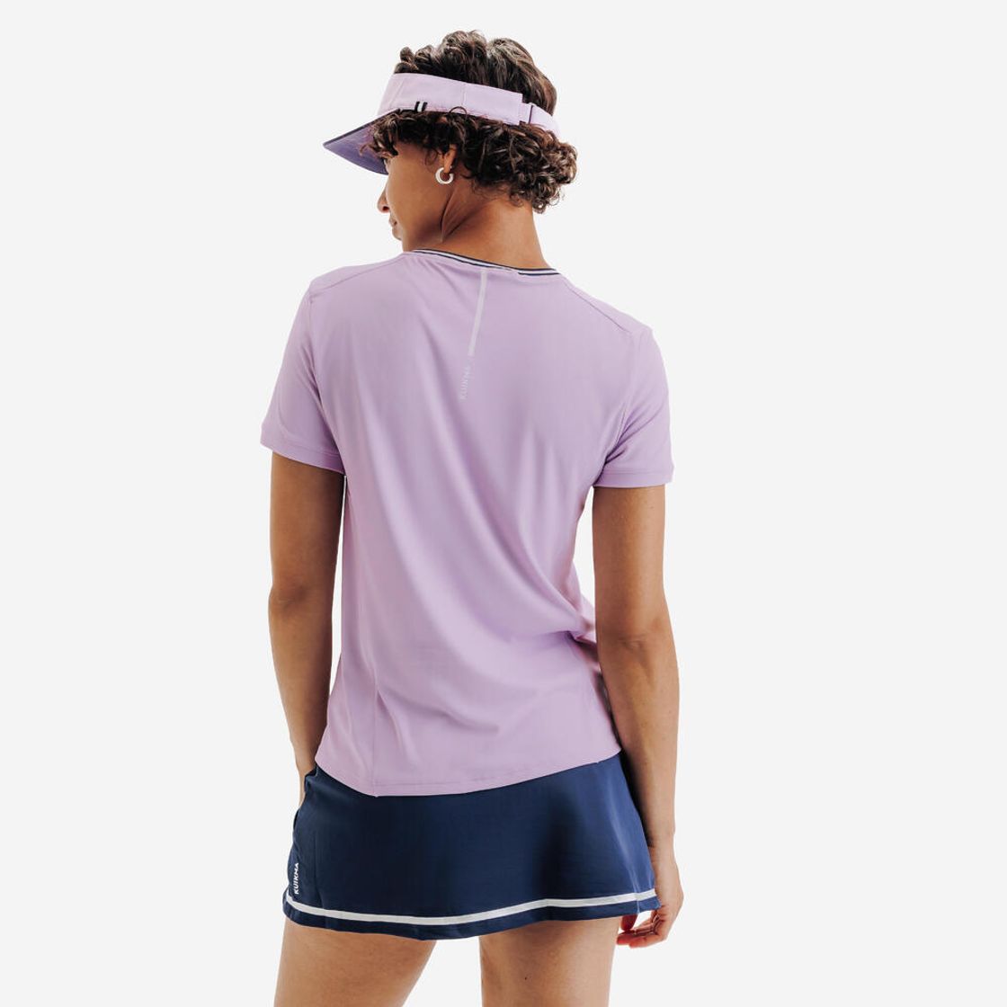 데카트론 여성 테니스 크루넥 반팔 티 드라이 라일락 퍼플(Decathlon Women's Tennis Crew Neck Short Sleeve T-Shirt Dry Lilac Purple) - 5