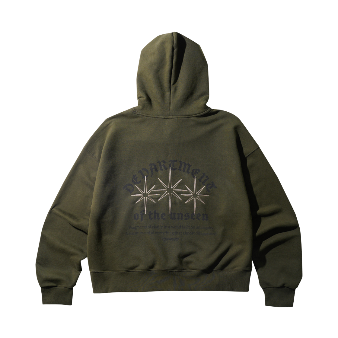 SJHD6910_darkkhaki_29 EZKATON Gothic Dept Hoodie Darkkhaki SJHD6910