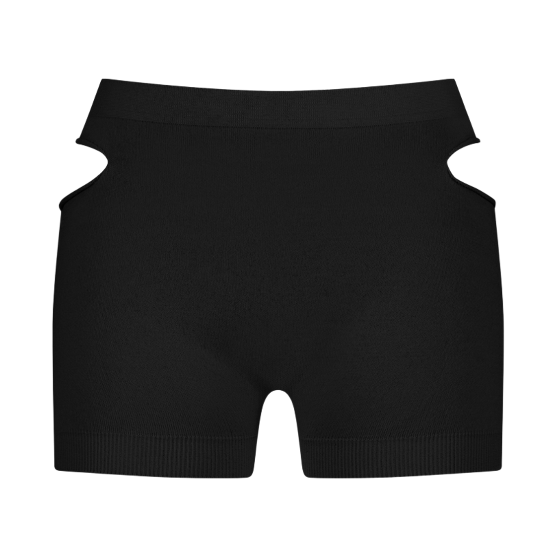 쥬키프 사이드 슬릿 심리스 브리프 블랙(Juukiff Side-Slit Seamless Brief In Mixed Cotton Black)