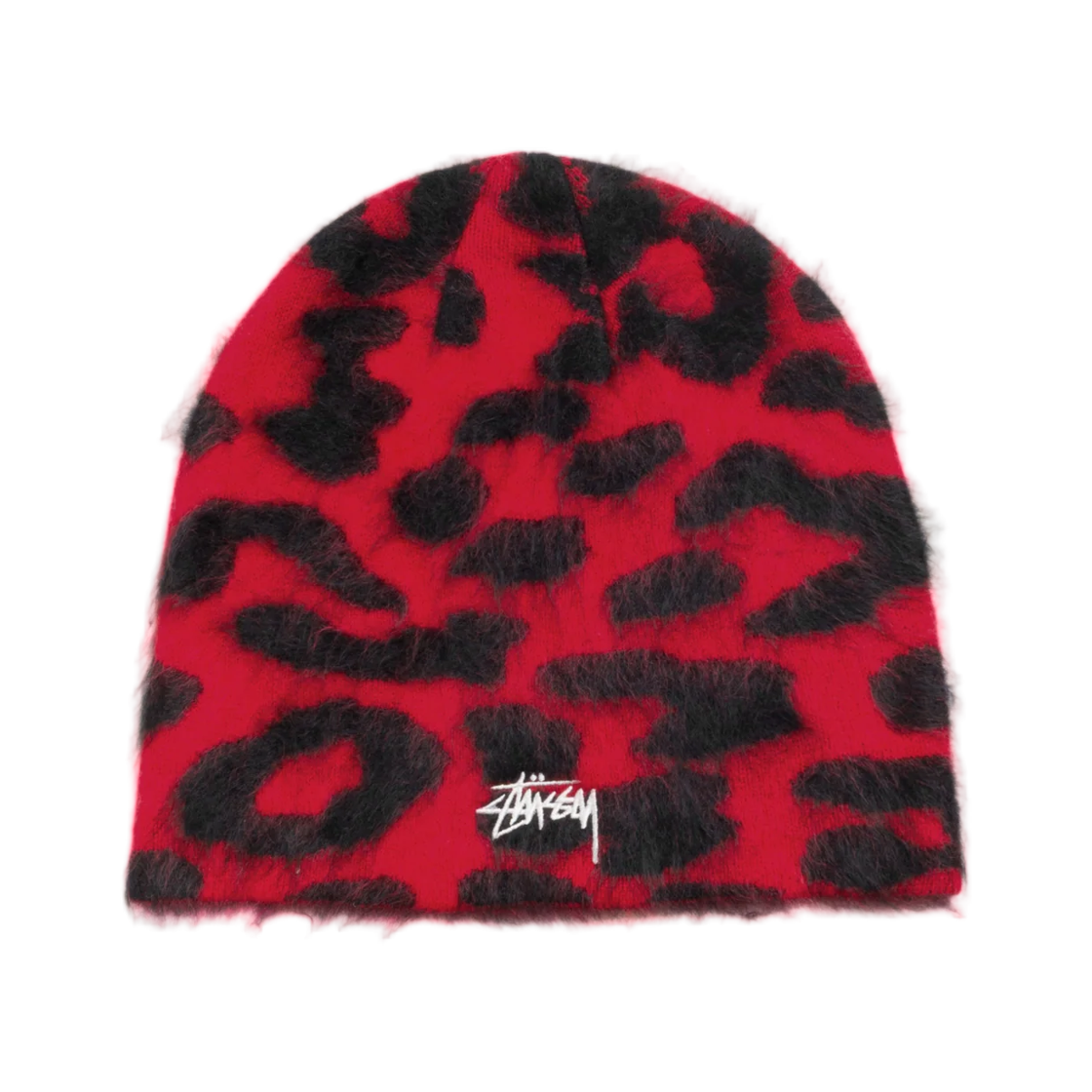 1321282 Stussy Cashmere Leopard Skullcap Red