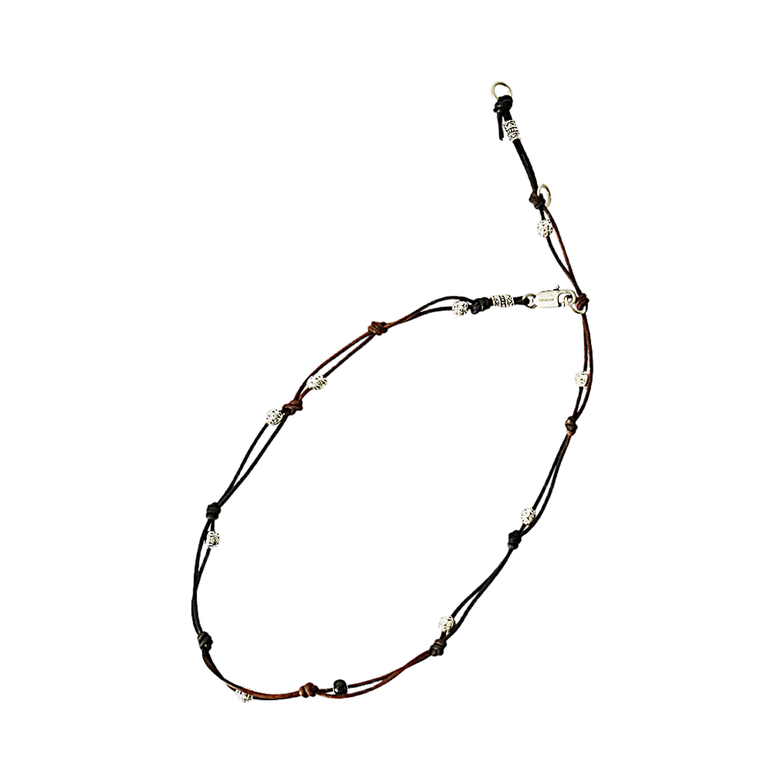 YPA26AWNE01BR YOUCHE SI Node Necklace 001 Vintage Brown