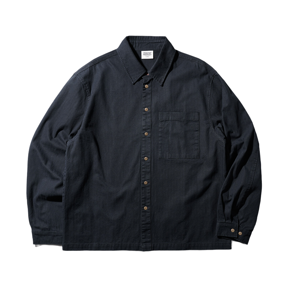 SMLS4677_Navy_291 PERSTEP Herringbone Twill Field Shirt Navy SMLS4677