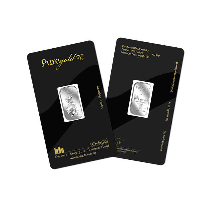 퓨어골드 순은 싱가폴 프리미엄 실버바 2g 멀라이언 플라이어(puregoldsg Merlion Flyer 2G Silver Bar) - 5