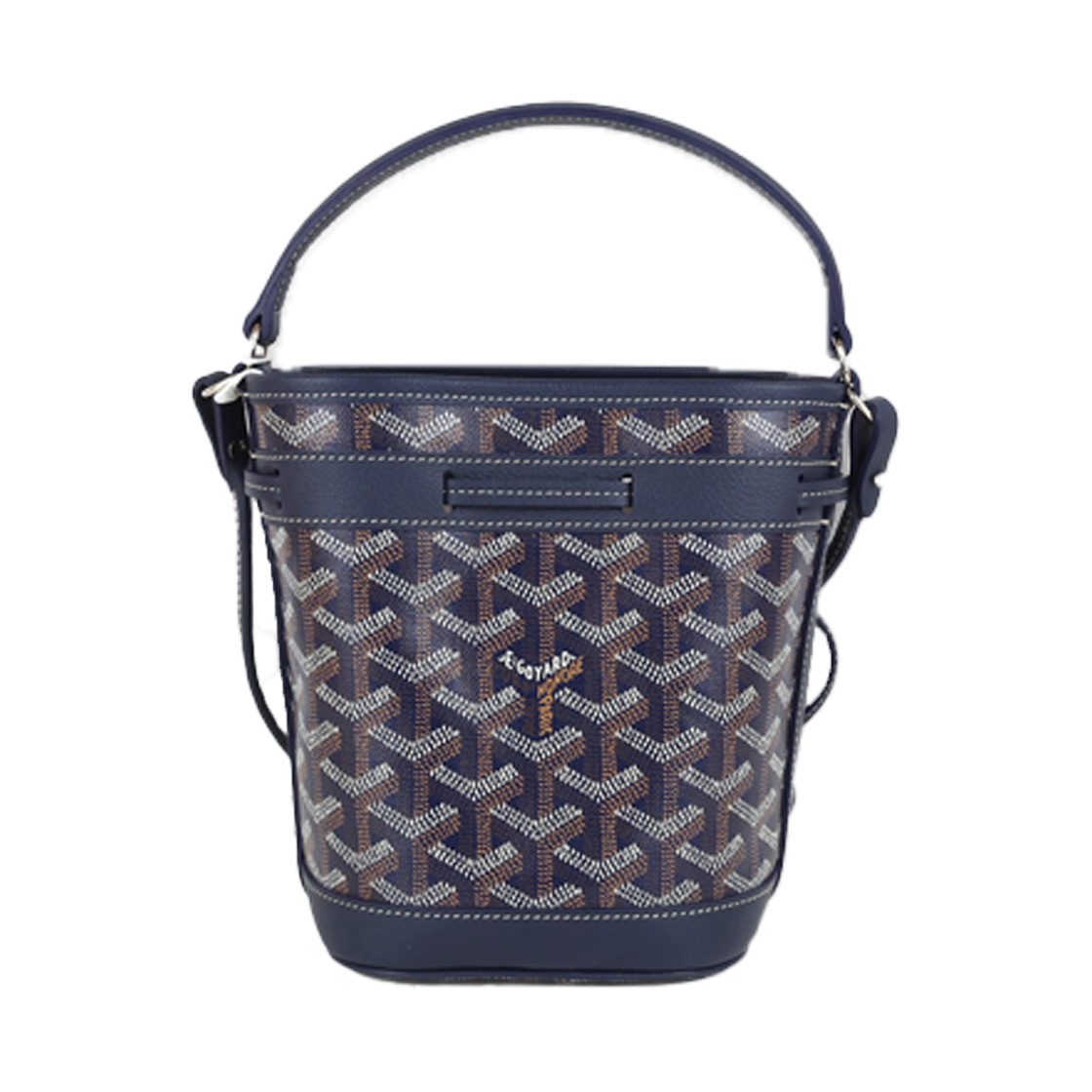 ITGETC5LWTEB Goyard Petit Flot Bucket Bag Navy