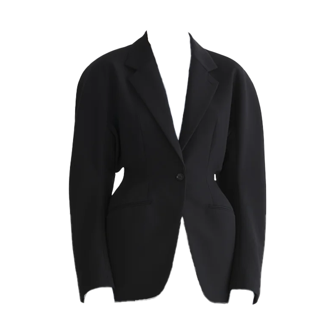 26P1VE04801019-1999 (W) Mugler Cinched Jacket Black