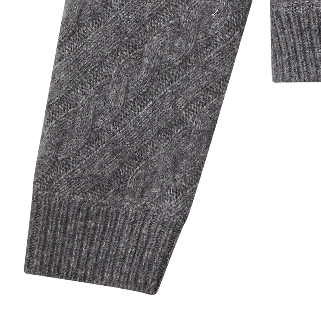 슈슈통 우먼 케이블 니트 가디건 그레이 - 26FW(Shushu/Tong Women Cable Knit Cardigan Grey - 26FW) - 5