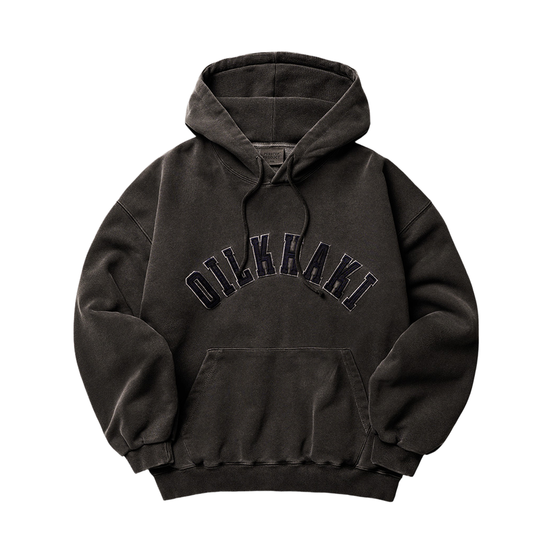 SMHD4676_Darkgray_291 PERSTEP Oil Khaki Pigment Hoodie Darkgray SMHD4676