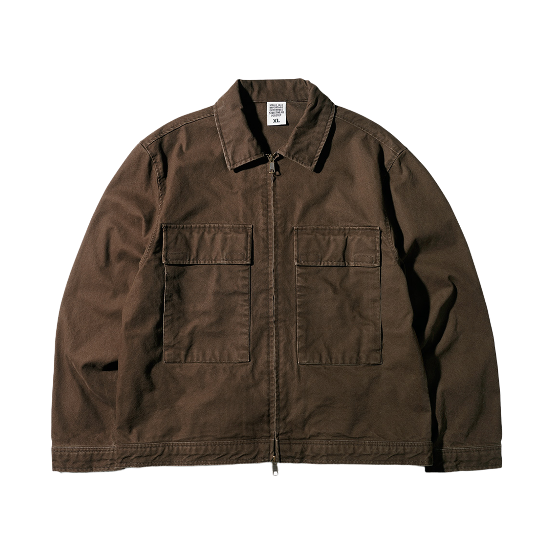 SMOT4684_Brown_291 PERSTEP Oxford Cotton Work Jacket Brown SMOT4684