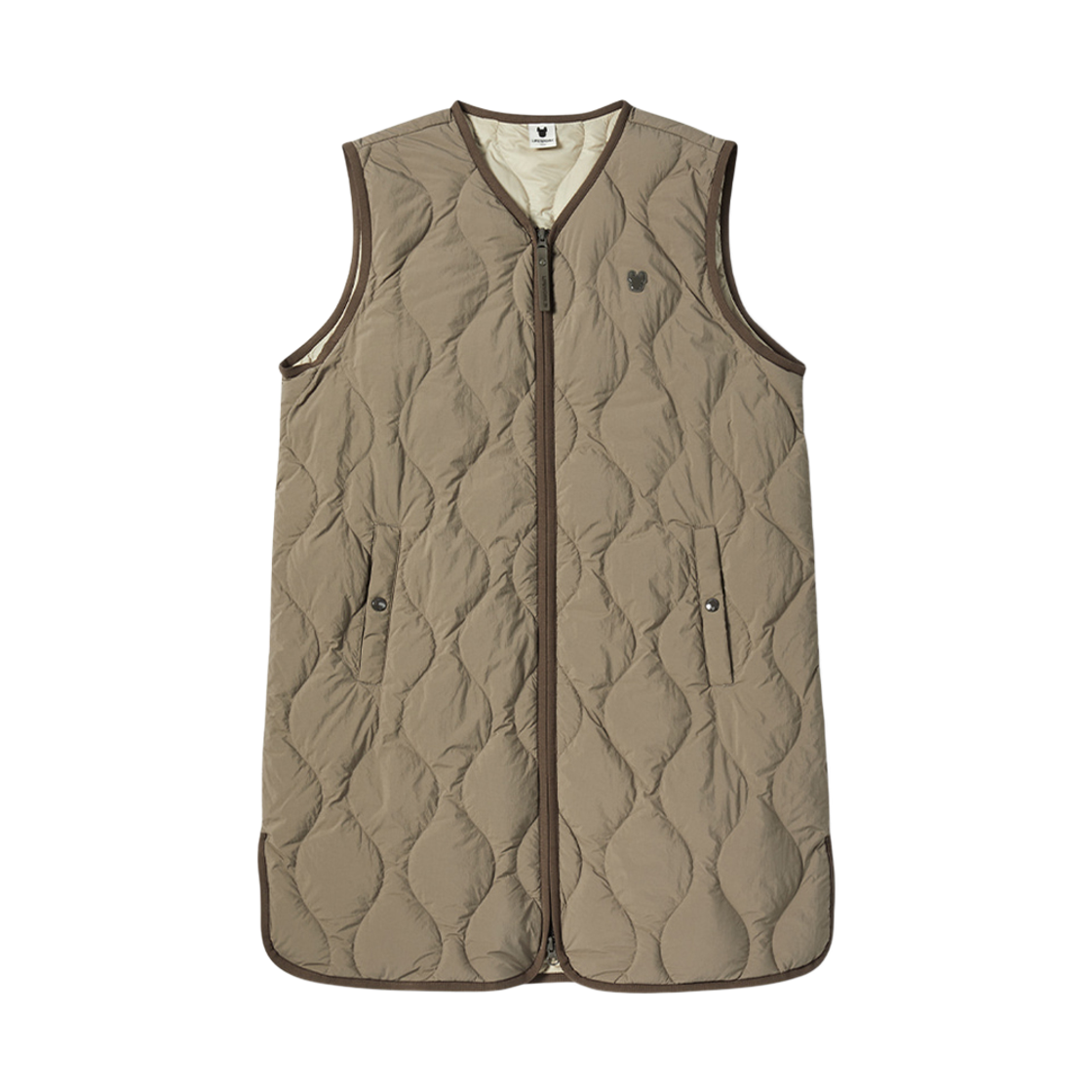 LW254DV701 Lifework Lite Curved Quilted Down Long Vest_LW254DV701