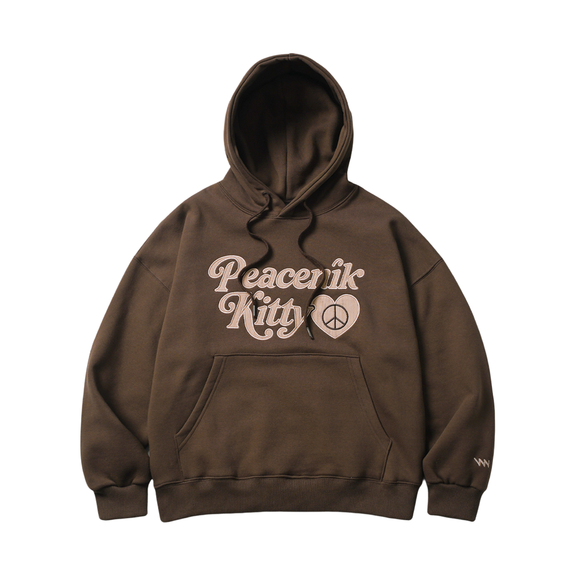 JJHD7819_brown_29 WV PROJECT Peacenikcat Hoodie Brown JJHD7819