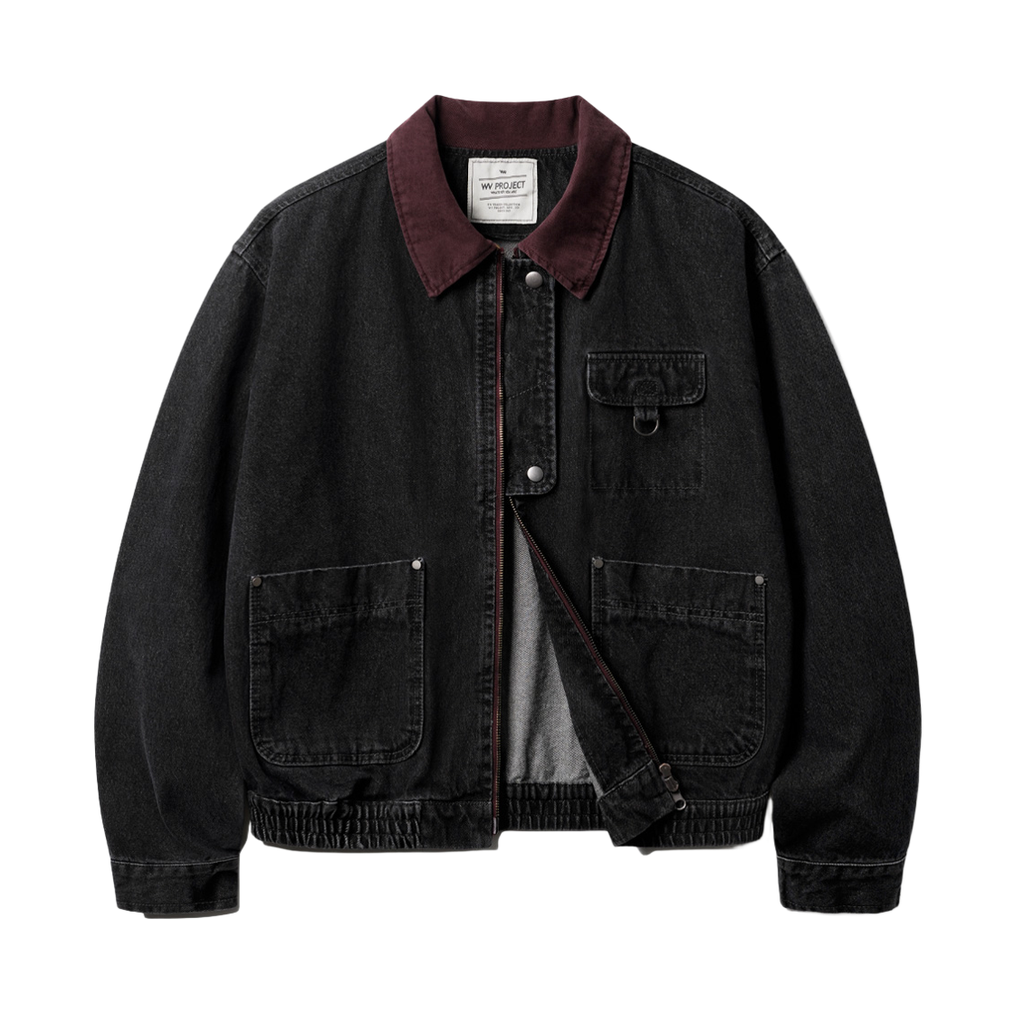 JNOT7738_black_29 WV PROJECT Unique denim work jaket black JNOT7738