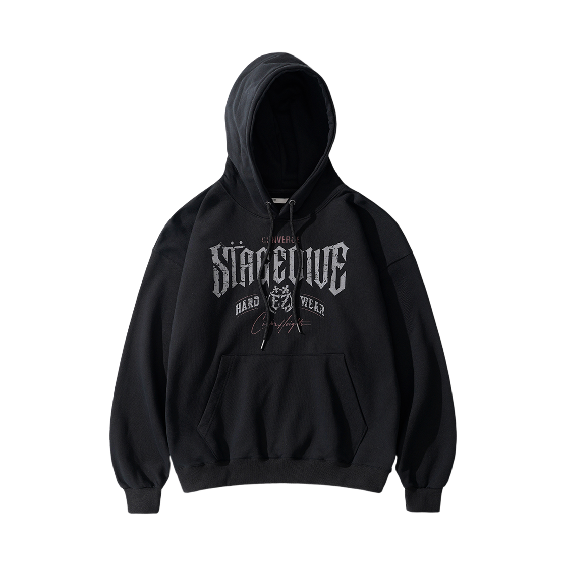 ISHD6965_black_29 EZKATON Drape Heavy Cotton Hoodie Black ISHD6965