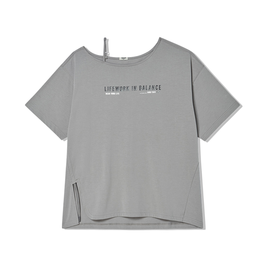 LW262TS825 Lifework Tape Off-Shoulder Short-Sleeve Shirt_LW262TS825