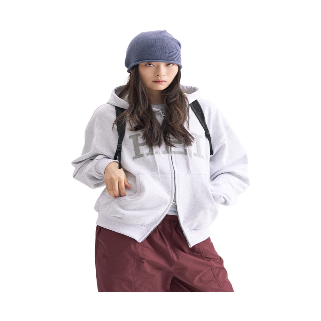 하이산 스웻 후드 집업 멜란지(Heisan Sweat Hoodie Zip-Up - Melange) - 3