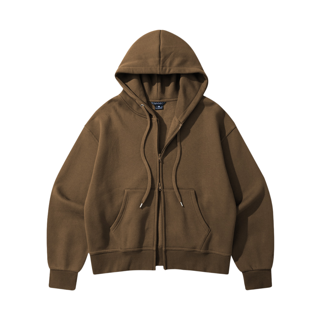 KJHD7824_brown_29 WV PROJECT Edge Crop Hoodie Zip Up Brown KJHD7824