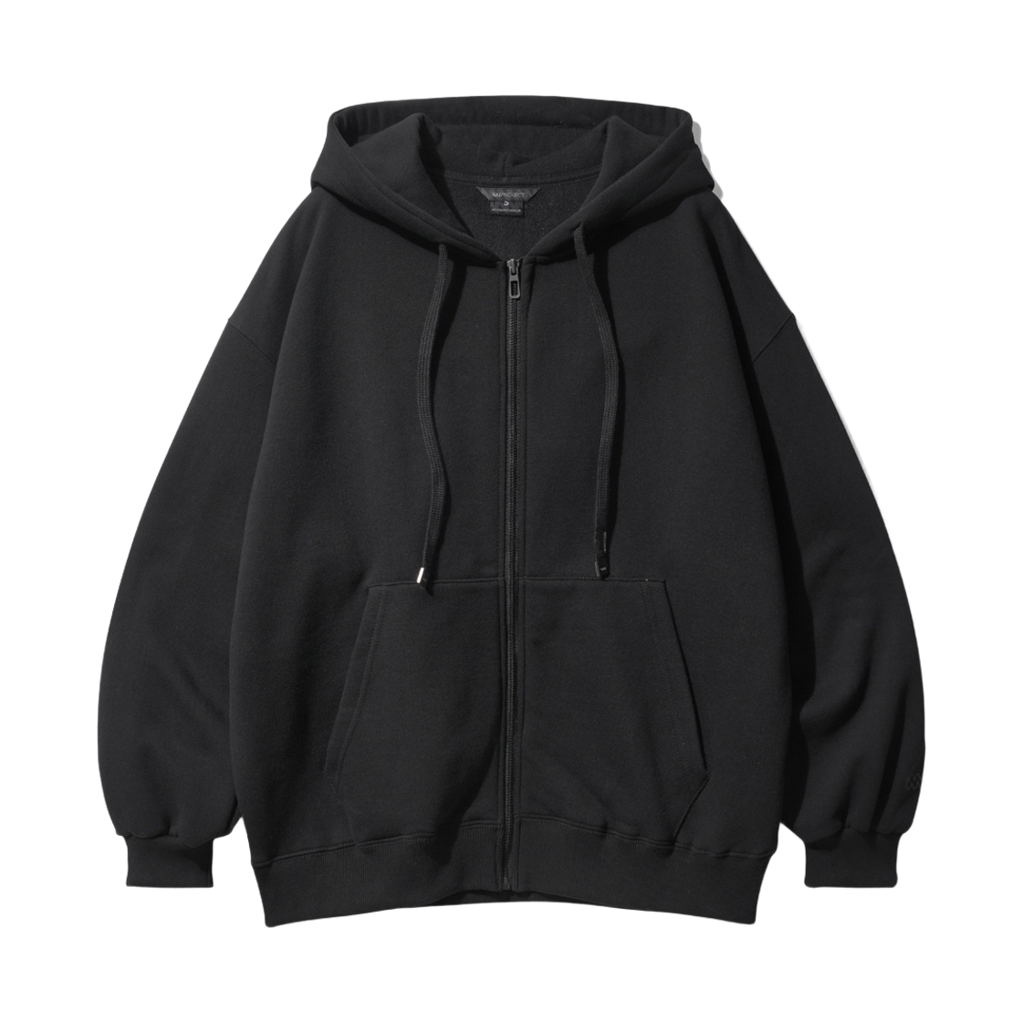 JIOT7536_Black_29 WV PROJECT baseline hood zipup Black JIOT7536