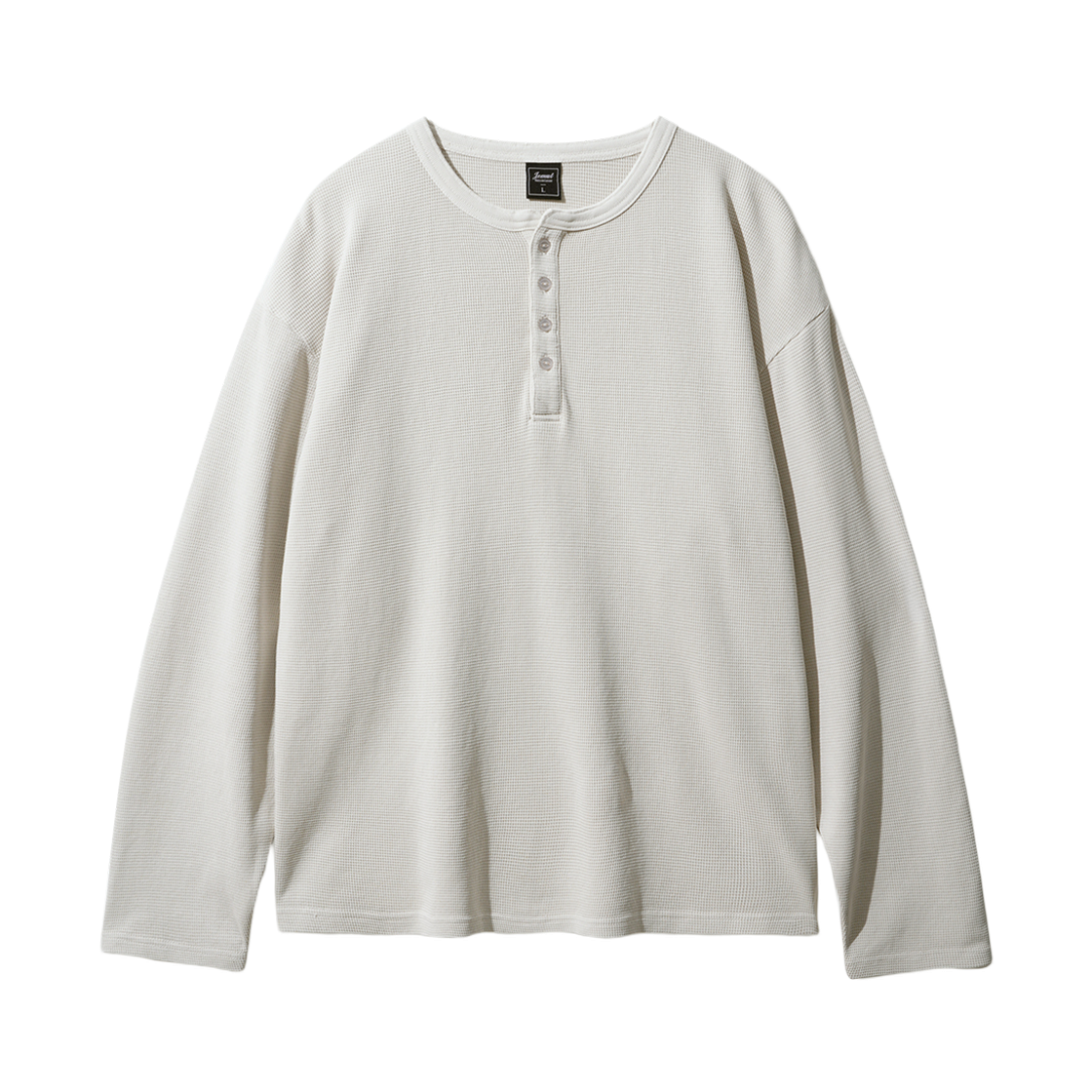 SJLT2712_creamgray_29 JEMUT Pigment Texture Henry-neck Long Sleeve Creamgray SJLT2712