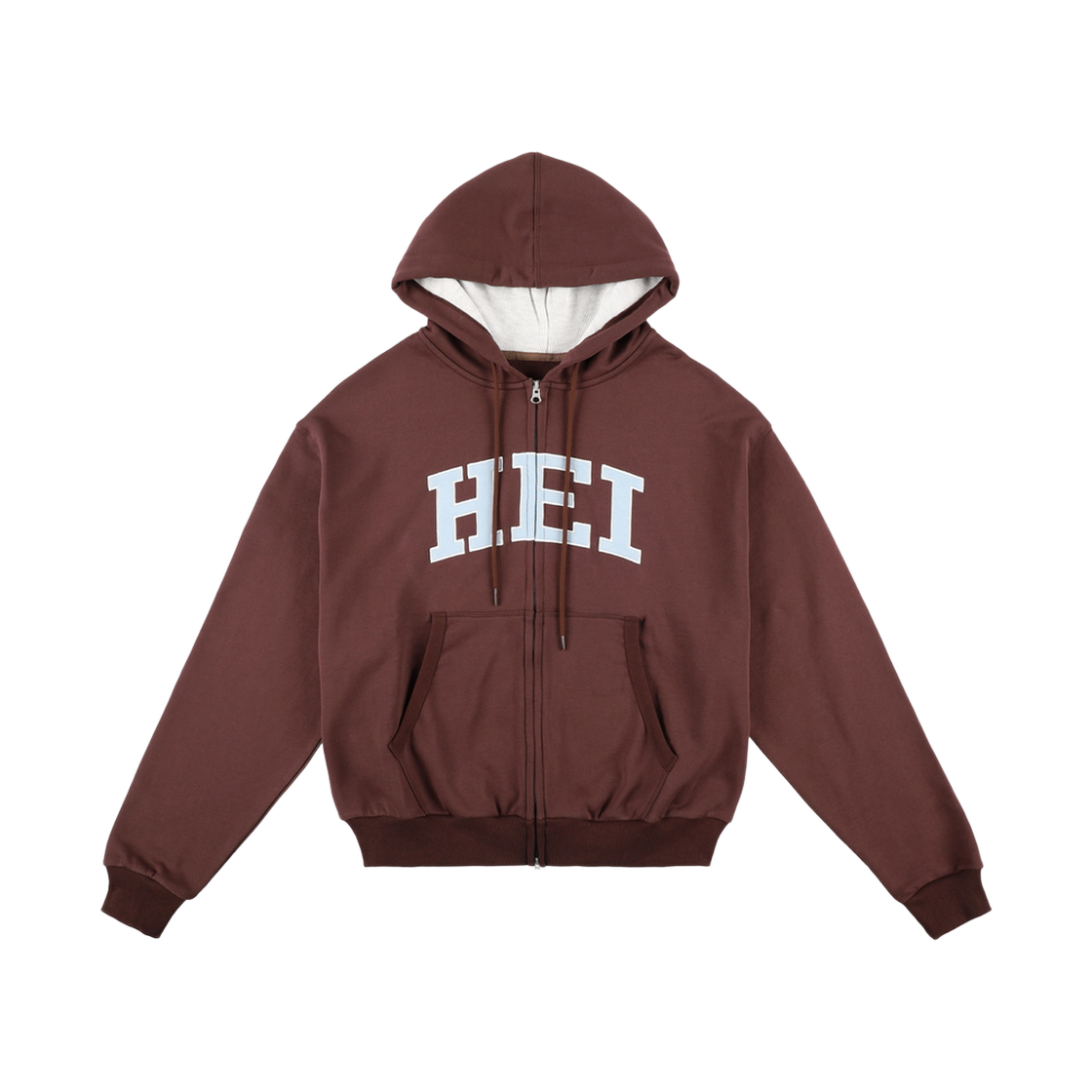 하이산 스웻 후드 집업 브라운(Heisan Sweat Hoodie Zip-Up - Brown)