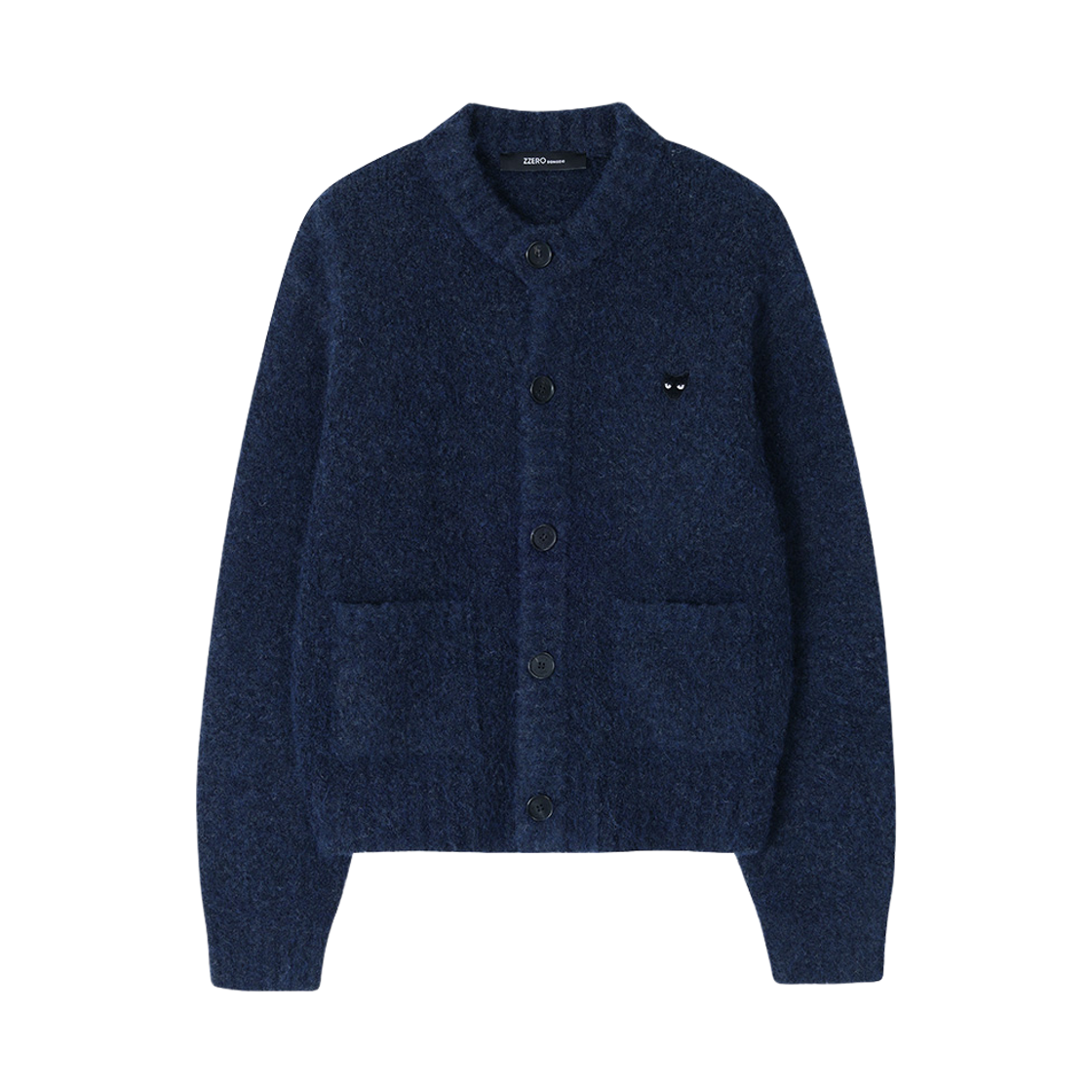 SI6KT823NY SONGZIO ZZERO Boucle Round Neck Cardigan Navy