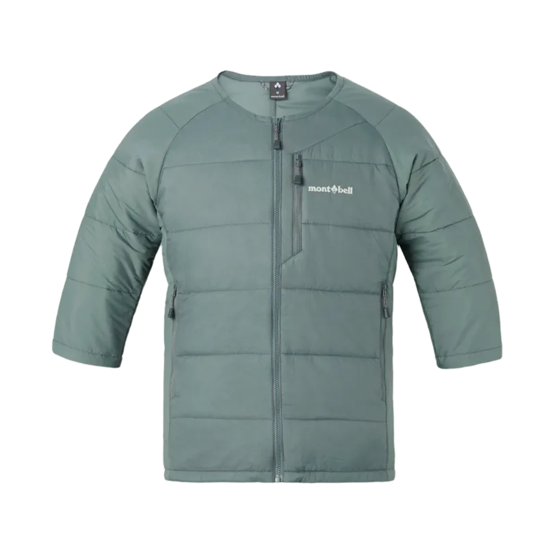 1101734 Montbell U.L. Thermawrap Round Neck 3/4 Sleeve Jacket Gray