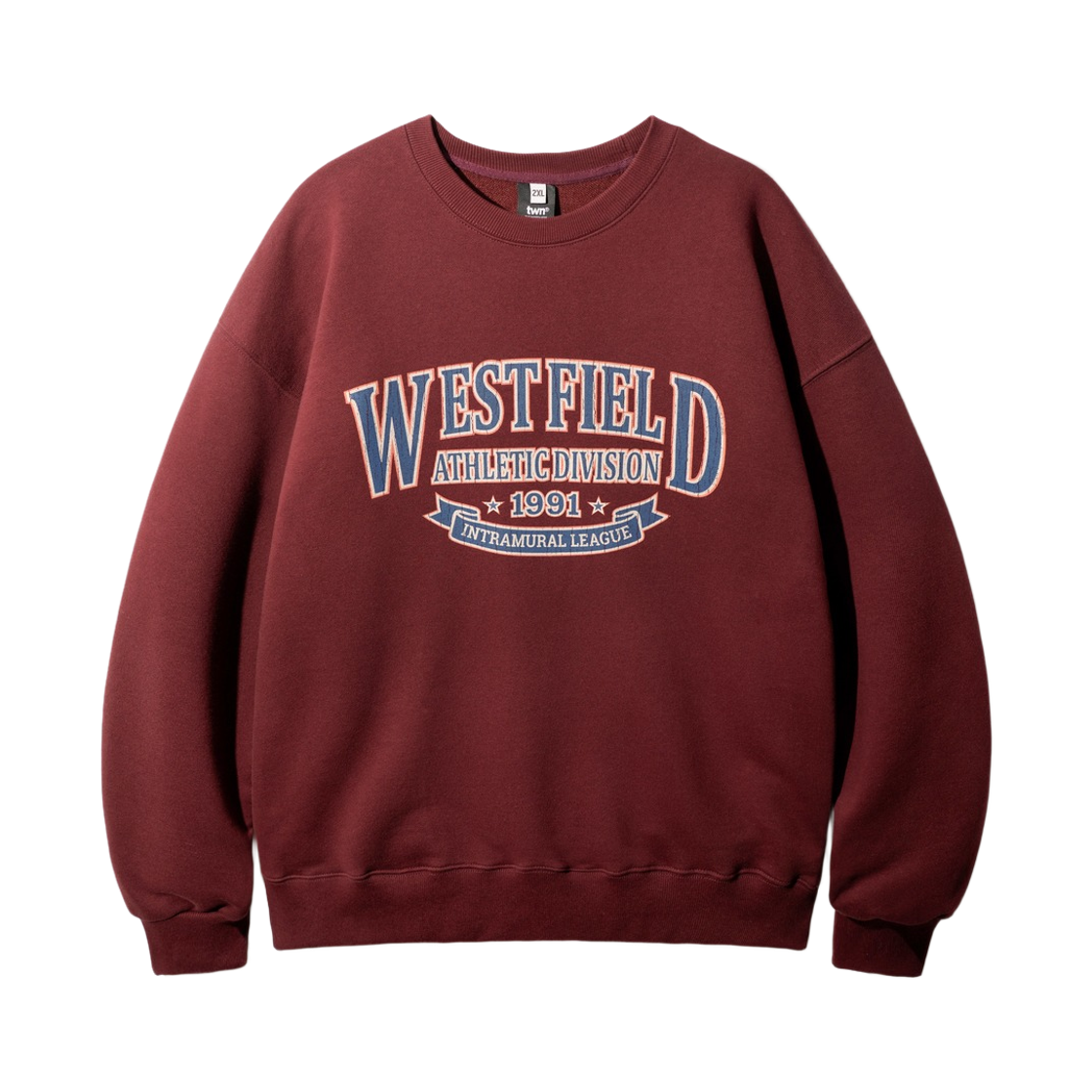티떠블유엔 웨스트필드 맨투맨 버건디 JUMT3633(TWN Westfield SweatShirt Burgundy JUMT3633) - 1
