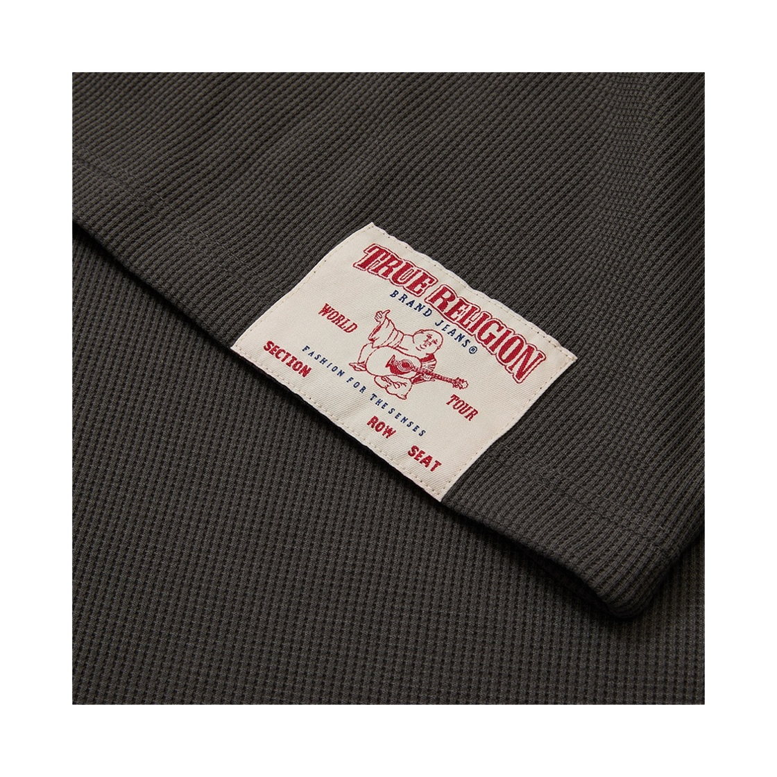 트루릴리젼 빅 홀스슈 와플 롱슬리브 - 카키(True Religion Big Horseshoe Waffle Long Sleeve - Khaki) - 3