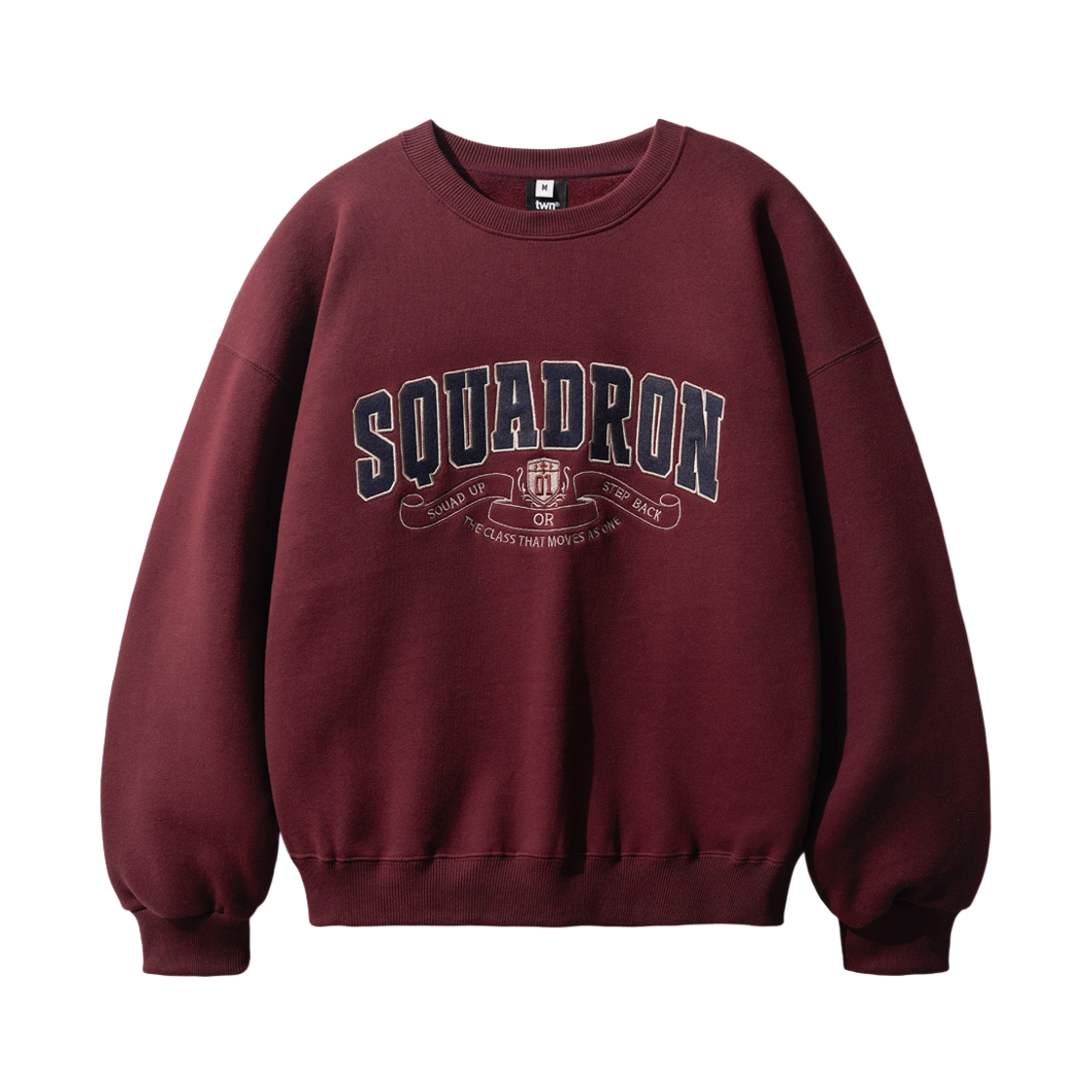 JIMT3627_burgundy_29 TWN Unit On SweatShirt Burgundy JIMT3627