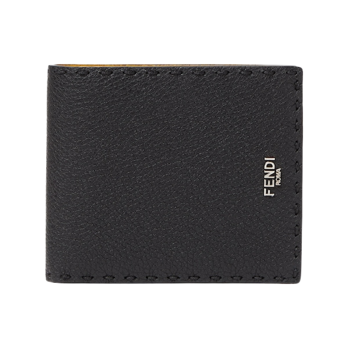 7M0193AW2FF0R2A Fendi Celeria Bifold Wallet Black Sunflower