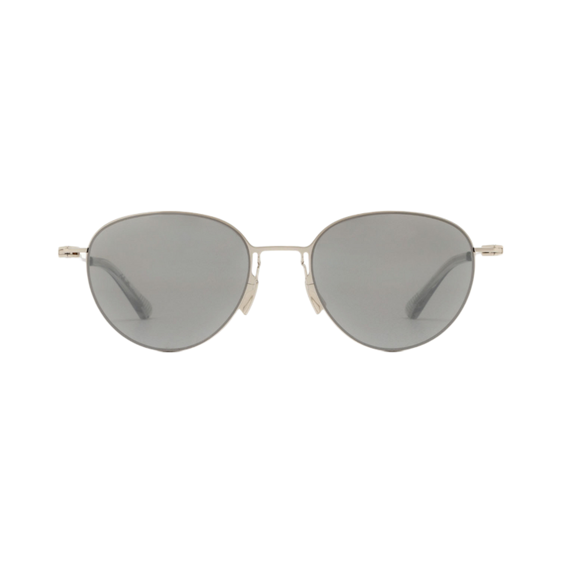 BV1268S-003 Bottega Veneta Round Metal Sunglasses Silver