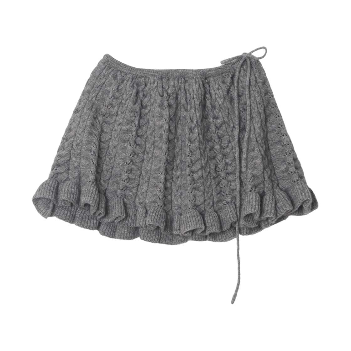 메종르하르 프린지 레이어드 니트 스커트 3color(maisonlehar Fringy Layered Knit Skirt 3color) - 2