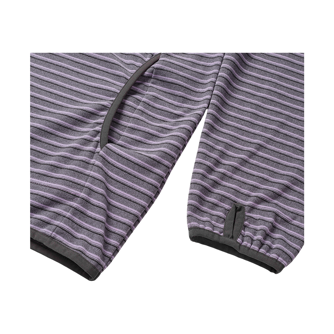 노디 멀티 스트라이프 플리스 후디 퍼플(NODI Multi Stripe Fleece Hoodie Purple) - 4