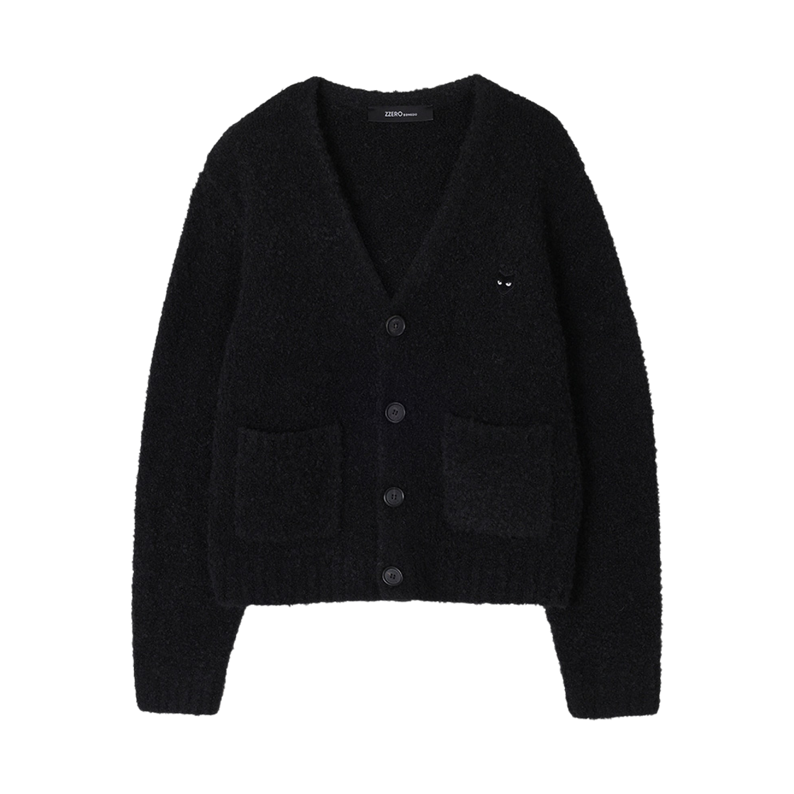 SI6KT820BK SONGZIO ZZERO Boucle V Neck Cardigan Black